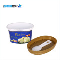 Container Bowl Box Tub Bucket Ice Cream IML Plastic Cup with Lid Spoon